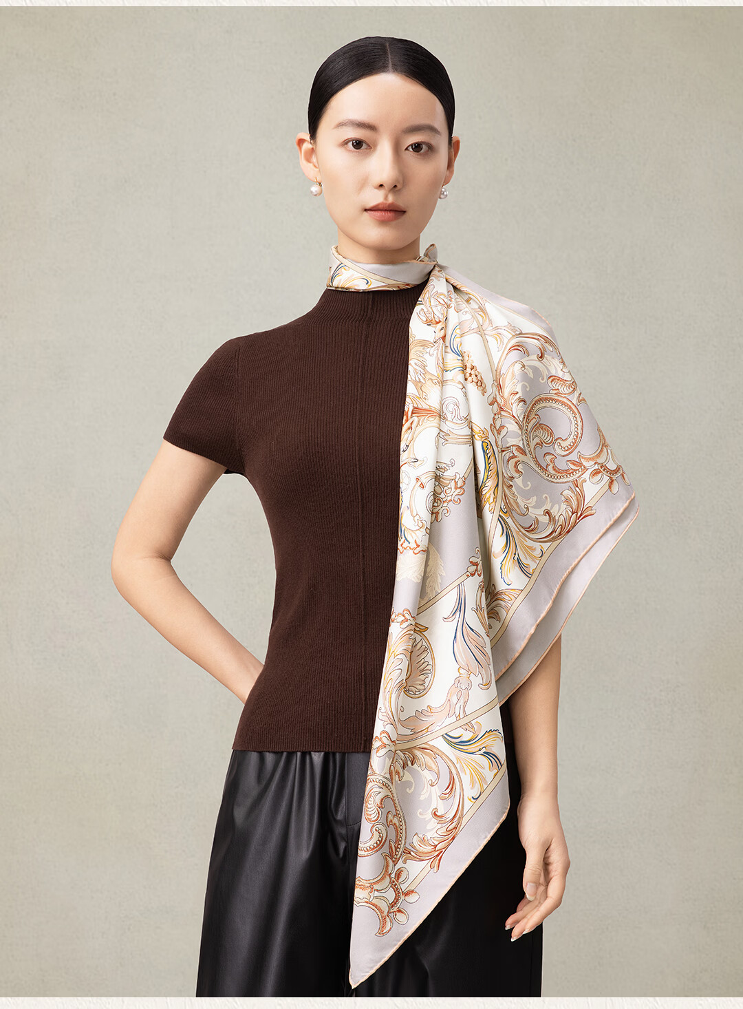 Shanghai Story 100% Mulberry Silk Double-Sided Printed Square Scarf Spring Summer New Gift Box for Mom and Girlfriend 8