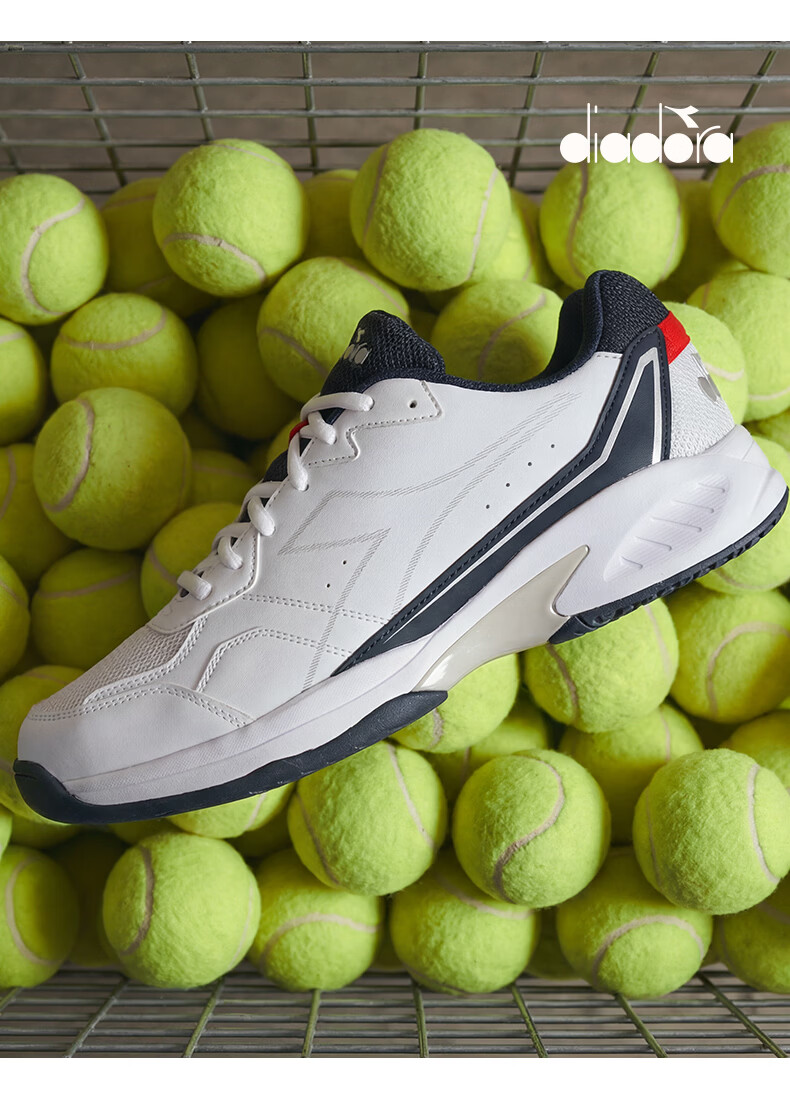 Diadora Volee 7 Men's Stable Comfortable Professional Tennis Shoes White / Blue Size 41 3
