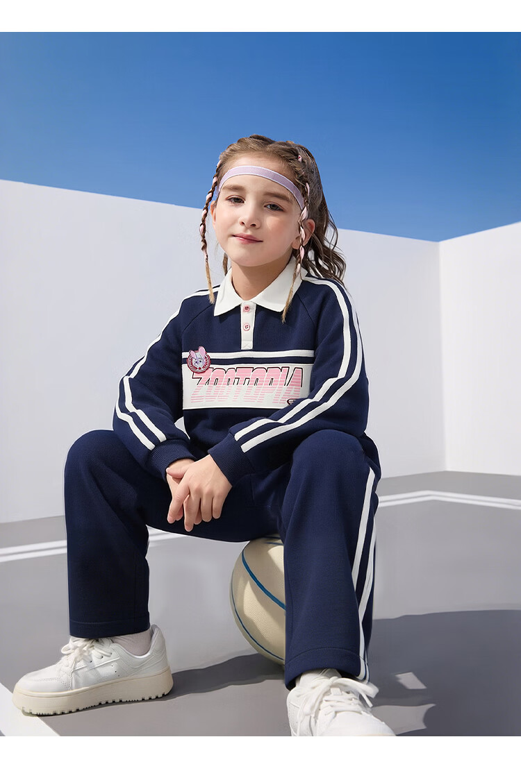 Disney Girls' Fashion Set 2026 Spring New Children's Jacket Sweatshirt Sweatpants Sports Two-Piece School Style 15