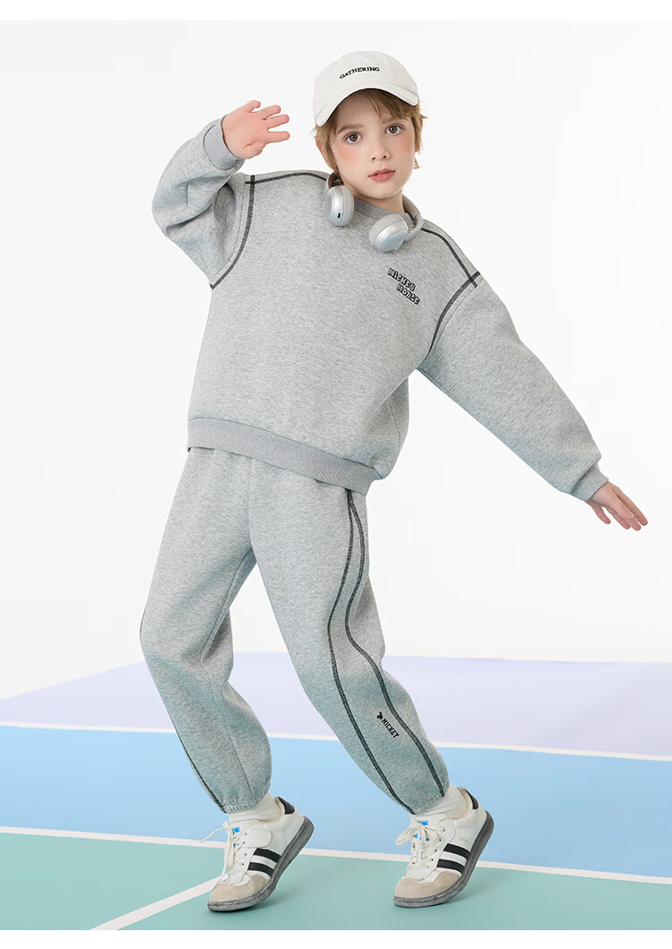 Disney Boys' Sweatshirt and Sports Set 2026 Spring New Loose Casual Two-Piece Outfit for Older Kids 14