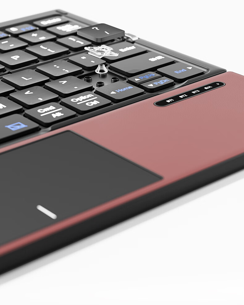Kustar Tri-Fold Bluetooth Keyboard Wireless Mini Portable Pocket Compatible with Huawei Lenovo Honor OPPO Apple iPad Xiaomi Vivo Samsung Phones Tablets Red 7