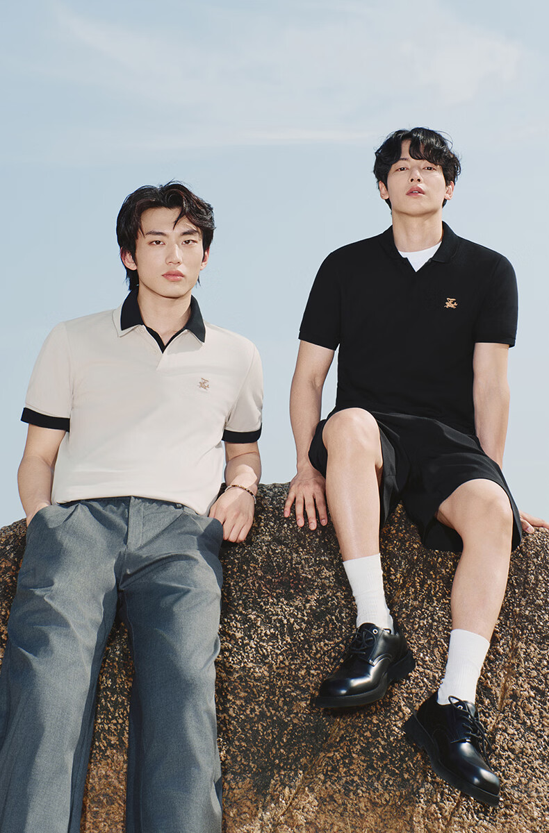 GXG Cool Quick-Dry Men's Slim Fit Polo Shirt with Spurs Embroidery Short Sleeve T-Shirt 2026 Summer New Arrival 12