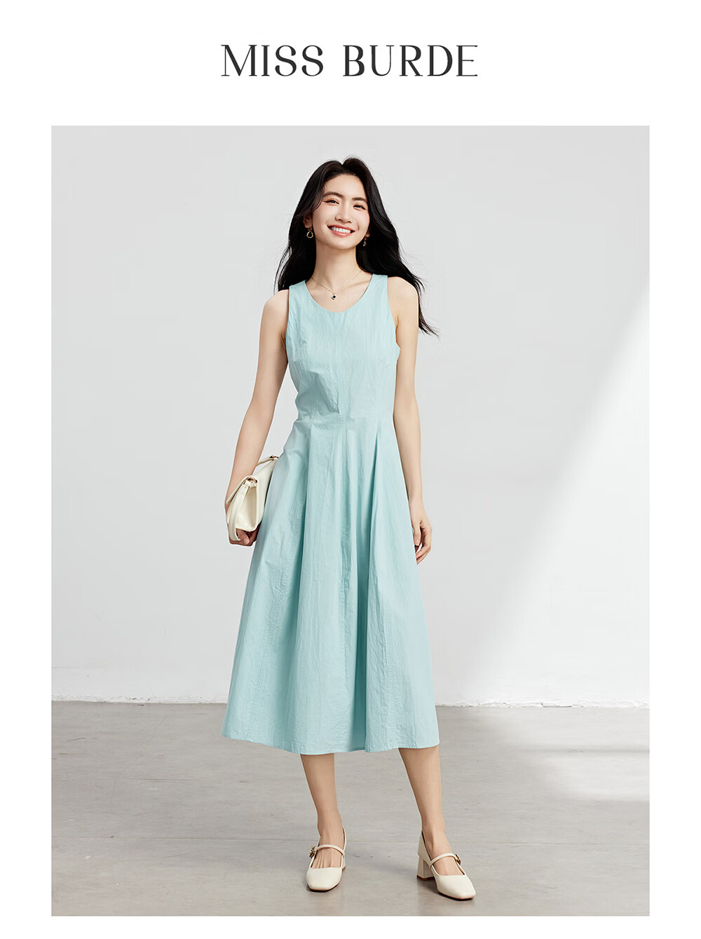 Miss Bird Women's High-End Summer Sleeveless Waist Slimming Office Fitted Tank Dress 14