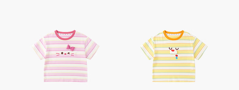 Dudu Kids Boys T-Shirt Summer Girls Short Sleeve Fashion Children's Striped Top Baby Kids Clothing Blue Striped 110 13