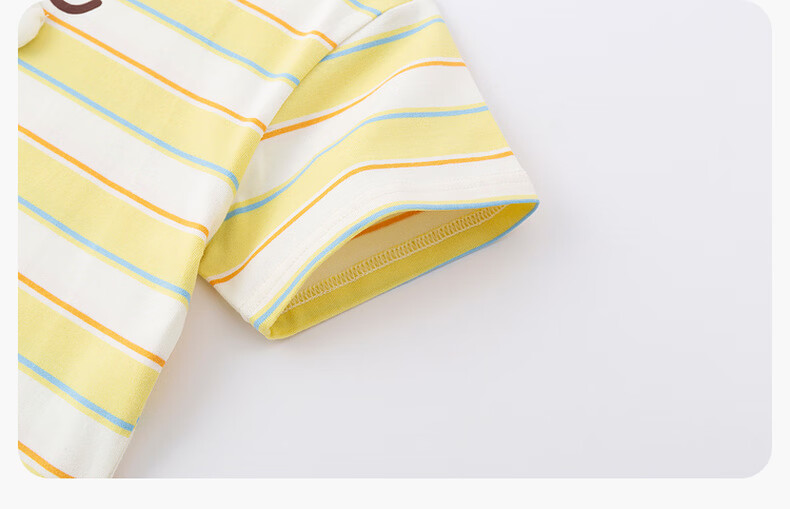 Dudu Kids Boys T-Shirt Summer Girls Short Sleeve Fashion Children's Striped Top Baby Kids Clothing Blue Striped 110 33