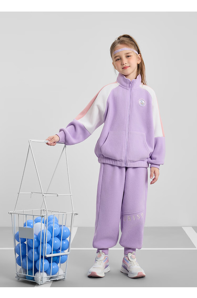 Disney Kids Set Boys and Girls 2026 New Spring Fleece-Lined Sports Sweatshirt Two-Piece Trendy Cool Jacket and Pants 47