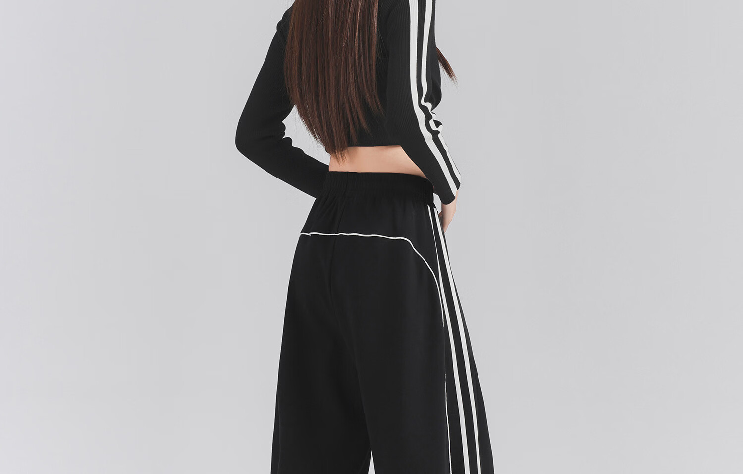 Kappa Women's Back-to-Back Sports Pants Spring New Striped Loose American Straight-Leg Trousers Simple Pants K0G42AK32D 24