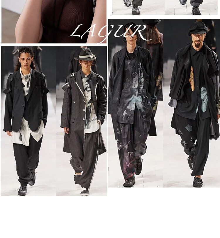 Lagur Couple Edition "Black Gray Yamamoto Style" 100% Cotton Duckbill Baseball Cap Sun Hat Face Slimming Firebrick Red 7