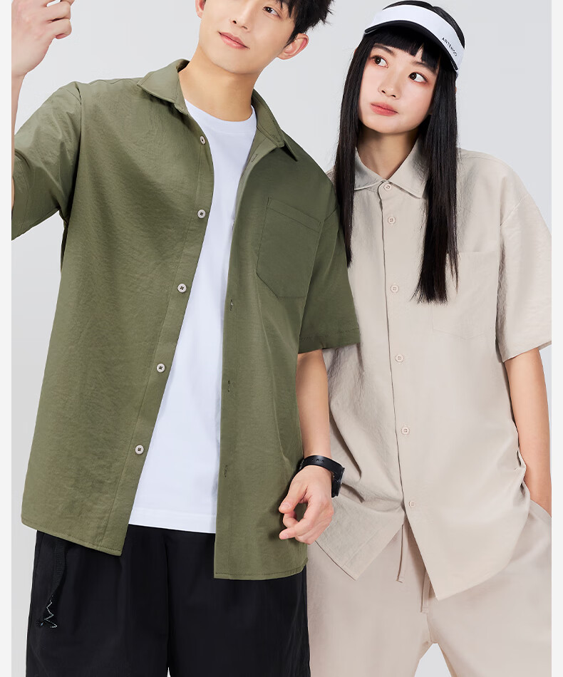MINISO Men's Ice Silk Short Sleeve Shirt Summer Youth Japanese Style Beach Vacation Loose Thin Jacket Z Navy Blue M 13