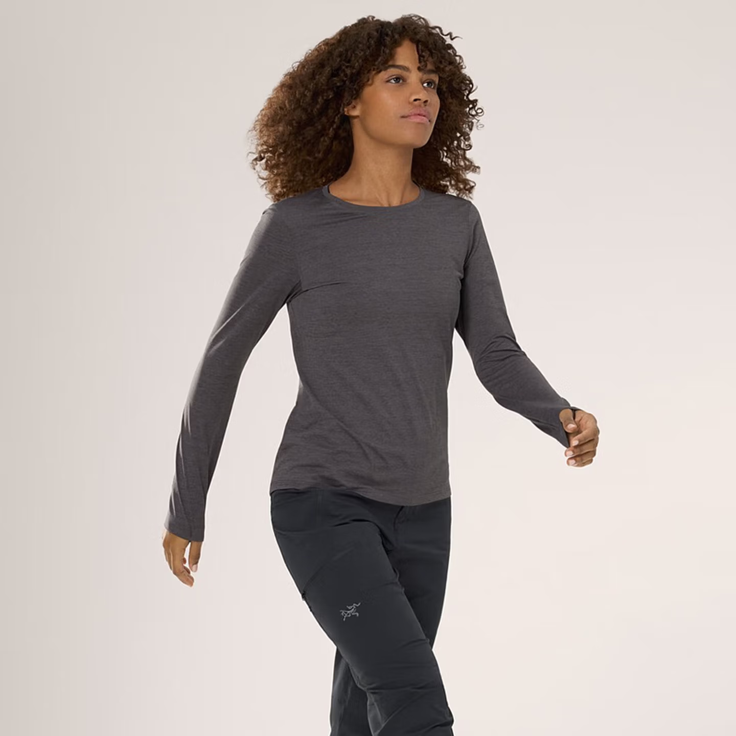 ARC'TERYX TAEMA Women's Breathable Quick-Dry Long Sleeve T-Shirt M Black 5
