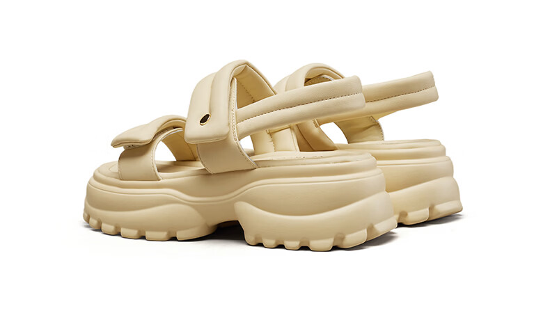Eierkang Women's Thick-Soled Sports Sandals Summer Platform Beach Shoes 29127W Yellow Size 39 13