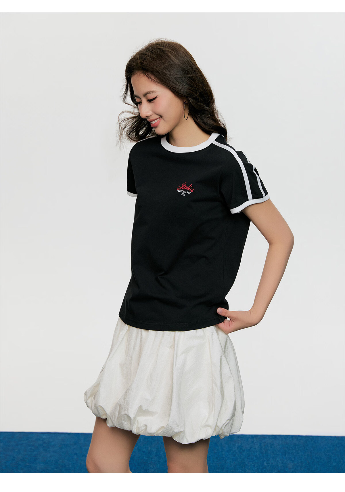 Kappa Back-to-Back Sports Short Sleeve T-Shirt Women K0G42TD31D Korea White-012 S 14