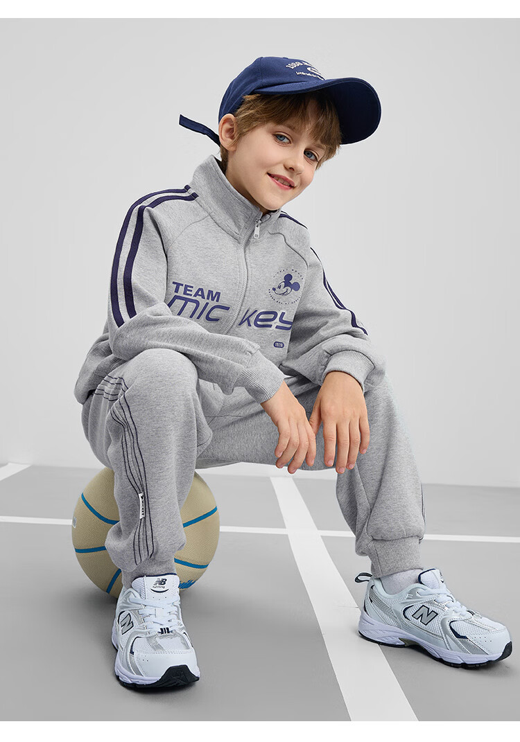 Disney Kids Set Boys and Girls 2026 Spring New Knit Sports Sweatshirt Two-Piece Trendy Cool for Older Children 14