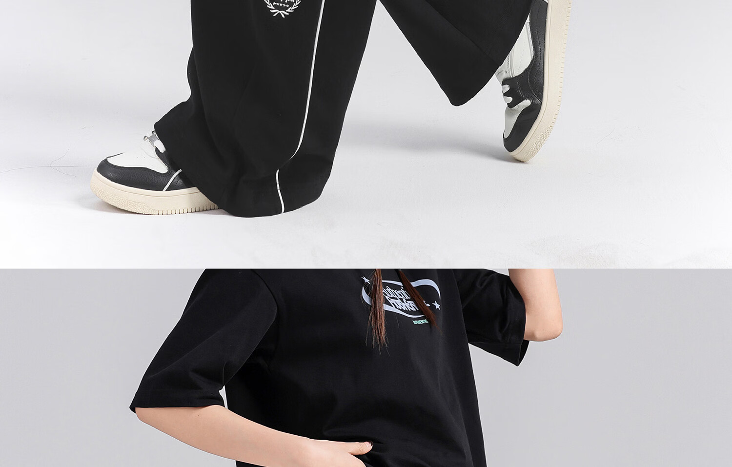 Kappa Women's Back-to-Back Sports Pants Spring New Striped Loose American Straight-Leg Trousers Simple Pants K0G42AK32D 16