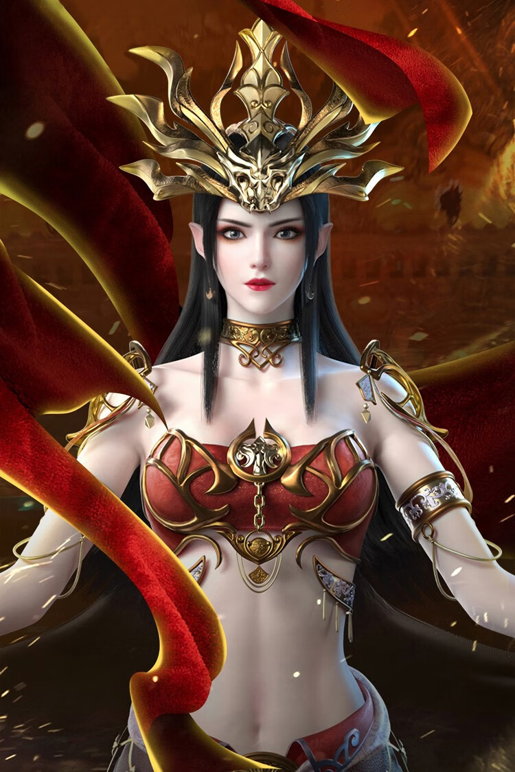 斗破苍穹周边海报萧炎云韵美杜莎女王海报壁纸挂画壁画墙纸定制动漫