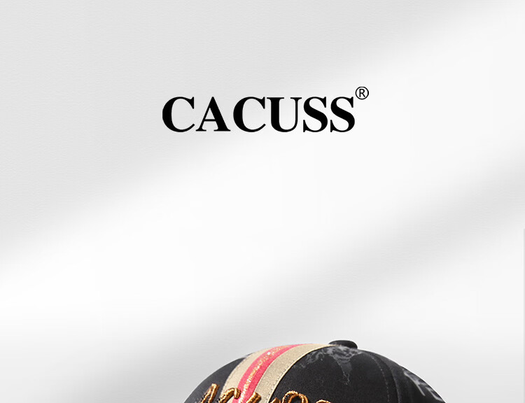 CACUSS Men's Spring Summer New Pure Cotton Hard Top National Style Printed Baseball Cap Light Khaki 1