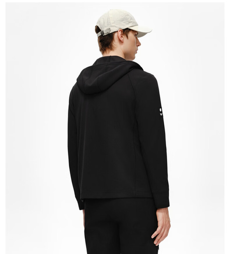 Biyinlefen Waffle Jacket Spring Autumn Men's Textured Casual Outdoor Sun Protection Soft Hooded Knit Coat Versatile 7