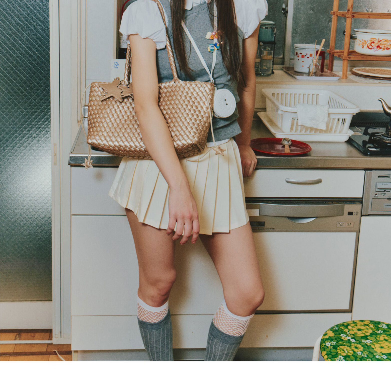 ECODAY Original Design Horizontal Woven Commuter Underarm Shoulder Tote Bag for Women Birthday Valentine's Day Gift 12