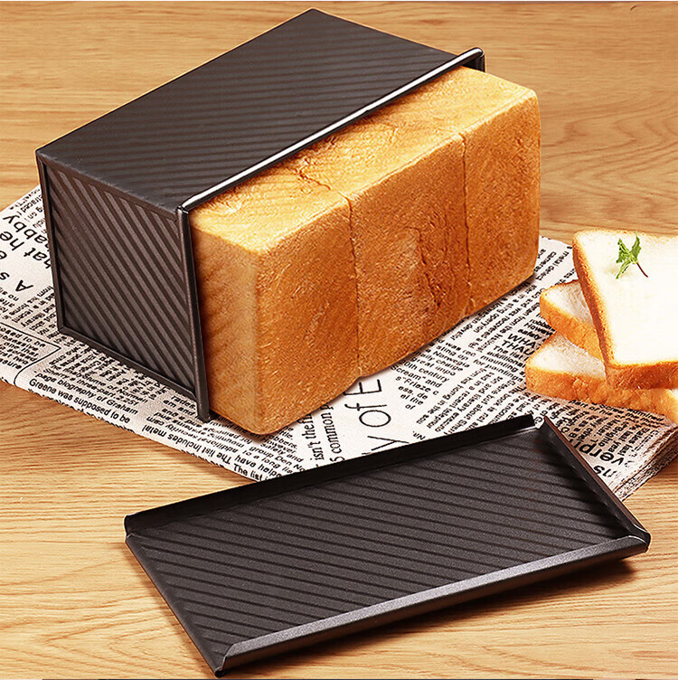 BJ Toast Mold Non-Stick Bread Box 450g with Lid Low Sugar Bread Mold Toast Box Oven Cake Baking Mold 14