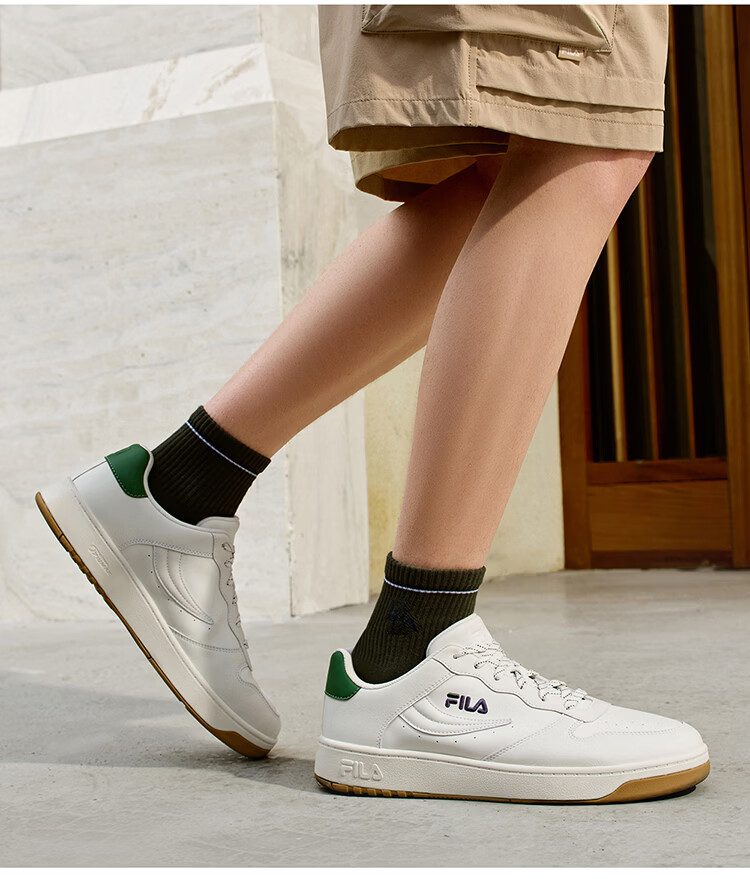 FILA Official FX-100 Men's Skate Shoes White Casual Business Minimalist Sneakers Sports Shoes 4