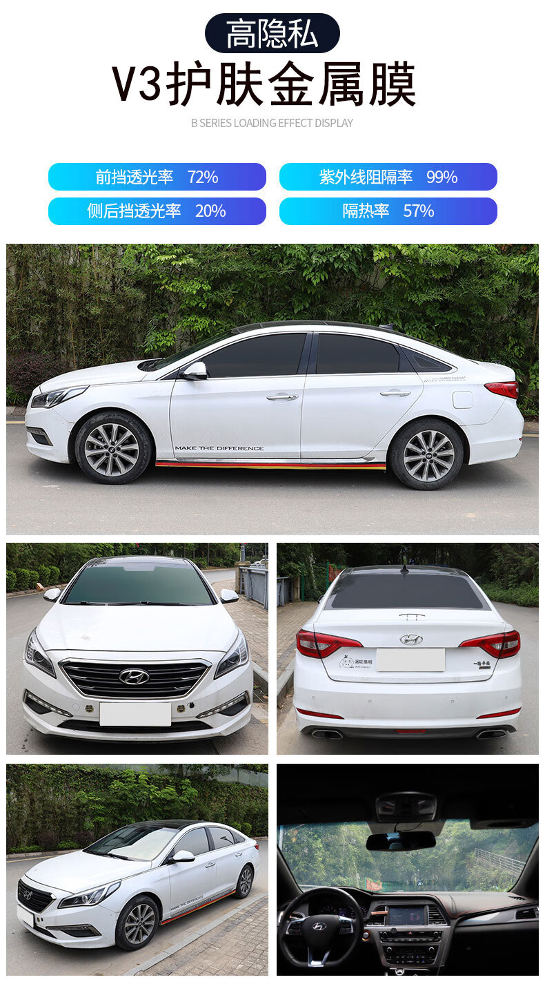 适用于宝马5系防爆膜1系2系3系x1x2x3x4汽车贴膜隔热膜玻璃防爆膜全