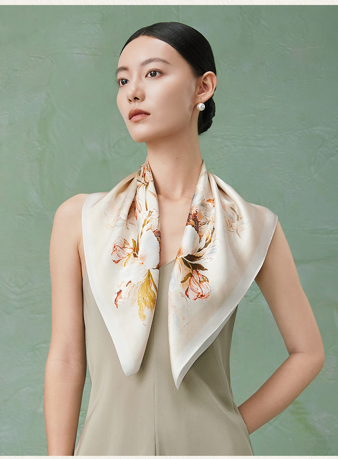 Shanghai Story 100% Mulberry Silk 2026 New Square Silk Scarf Women's Gift Box Birthday Present for Mom and Girlfriend 12