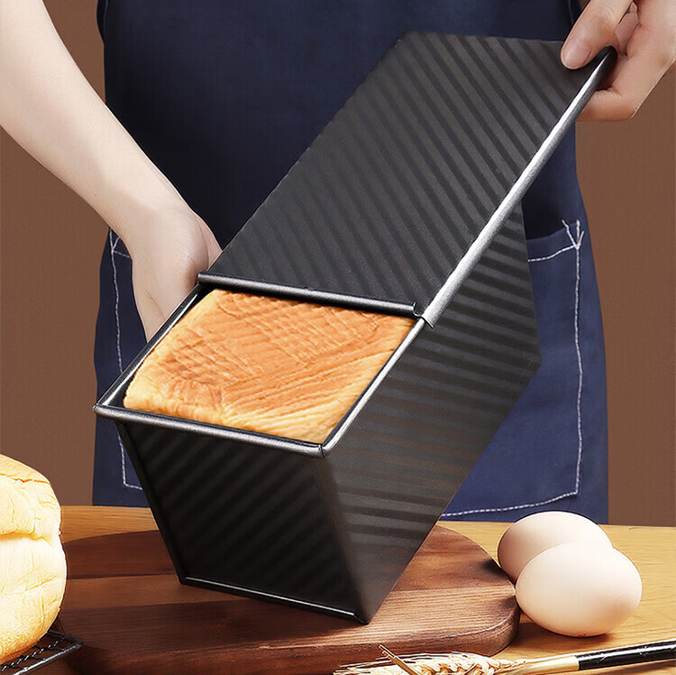 BJ Toast Mold Non-Stick Bread Box 450g with Lid Low Sugar Bread Mold Toast Box Oven Cake Baking Mold 15