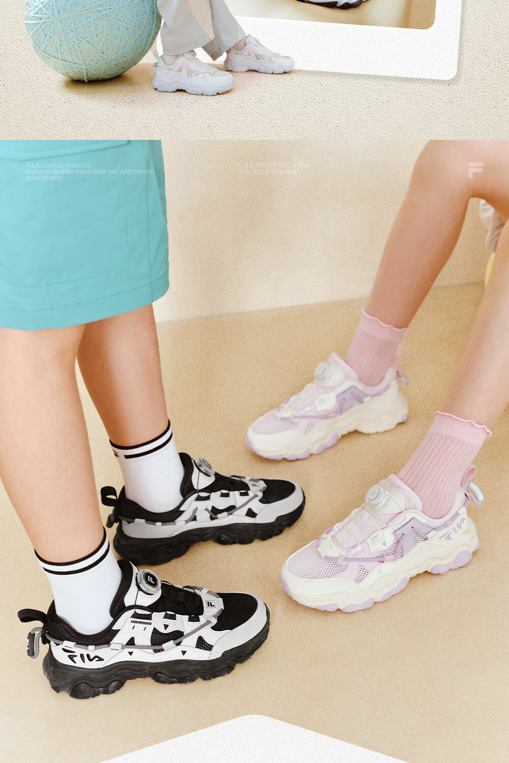 FILA Kids Running Shoes 2026 Summer Boys Girls Youth Sports Cat Claw Sneakers 13