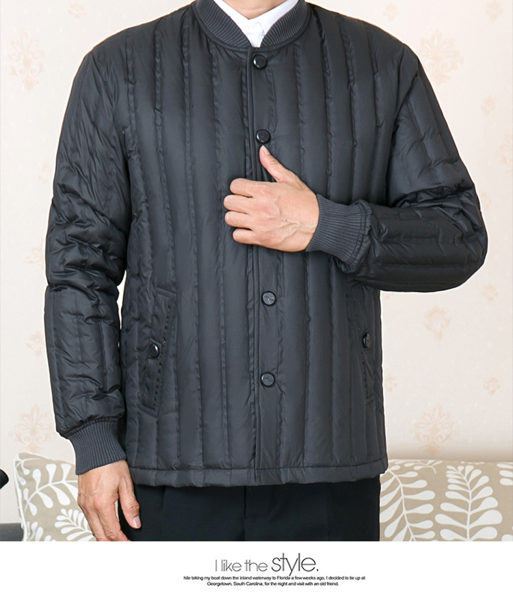 鸭鸭男士羽绒内胆中老年人加厚加绒羽绒服爸爸装加肥加大码厚外套