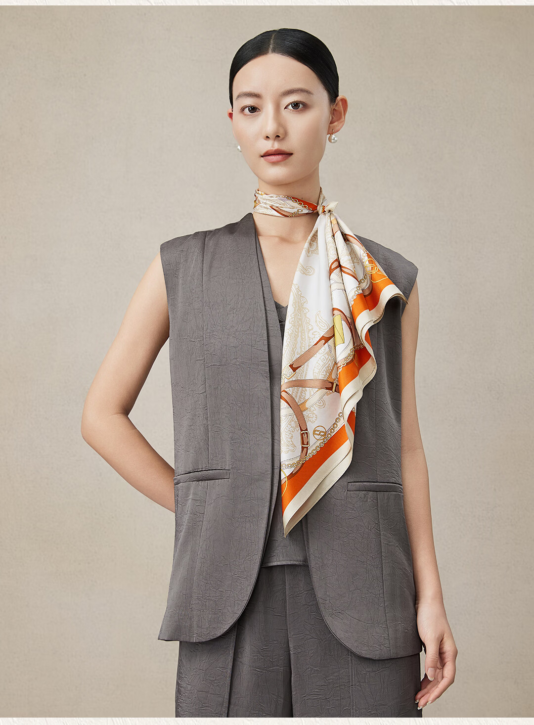 Shanghai Story 100% Mulberry Silk Double-Sided Printed Square Scarf Gift for Mom and Girlfriend 8
