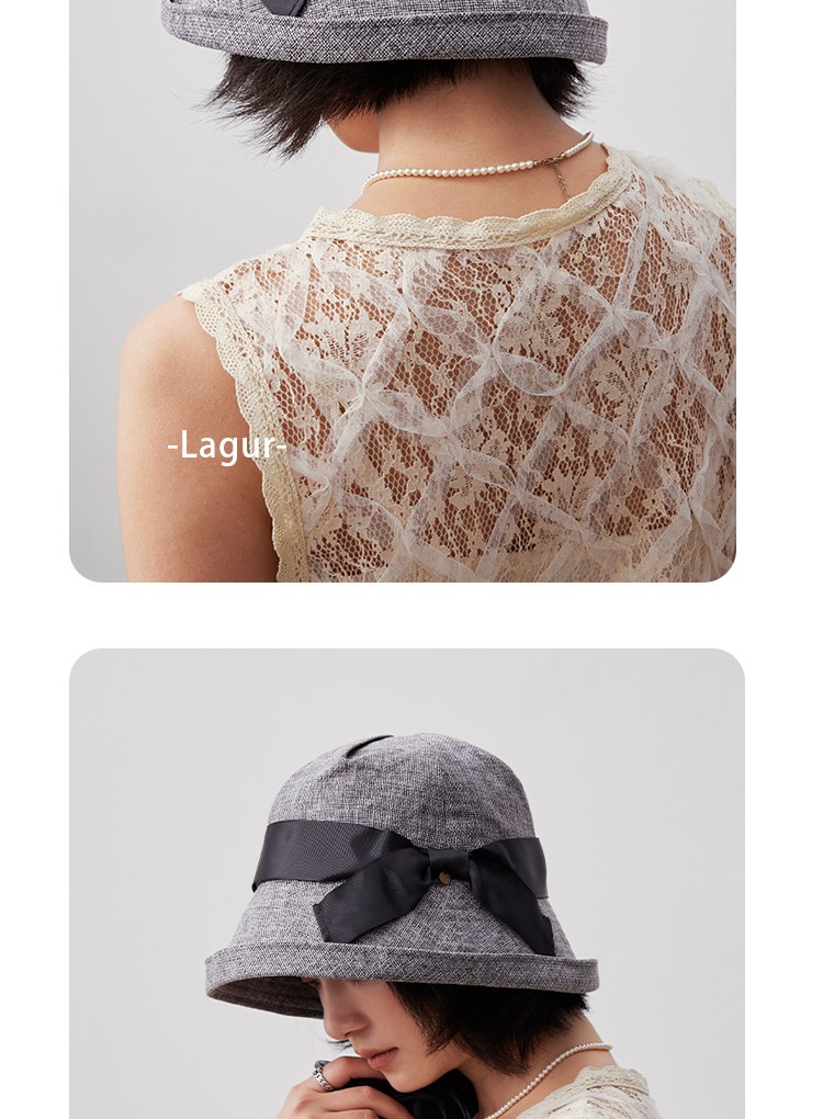 Lagur Lightweight Paper-Feel Japanese Hemp Edge Fisherman Hat Breathable Thin Sunshade Foldable Midnight Blue 20