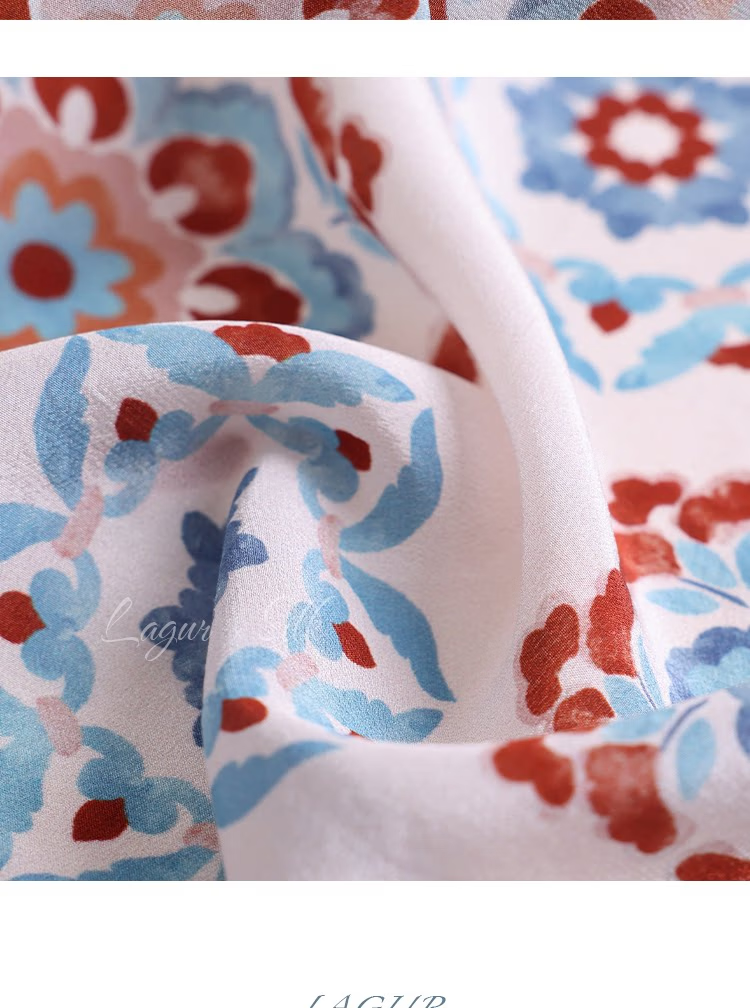 Lagur "Oriental Precious Pattern" Double Crepe 12 Momme 100% Silk Scarf Precious Pattern (Pink Gift Box) 22