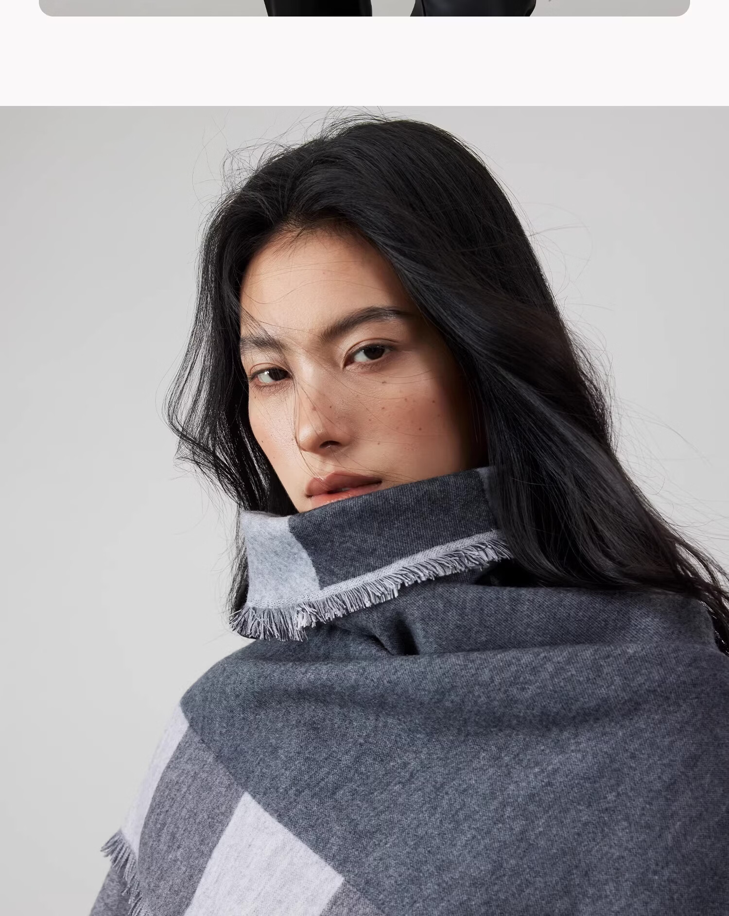 Lagur Blue Moment Tranquil Blue Fine Wool Triangle Scarf and Shawl Dual-Use Warmth Tranquil Blue 6