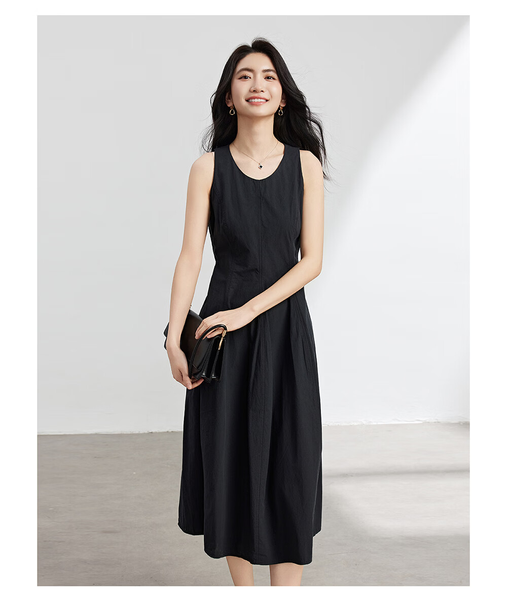 Miss Bird Women's High-End Summer Sleeveless Waist Slimming Office Fitted Tank Dress 11