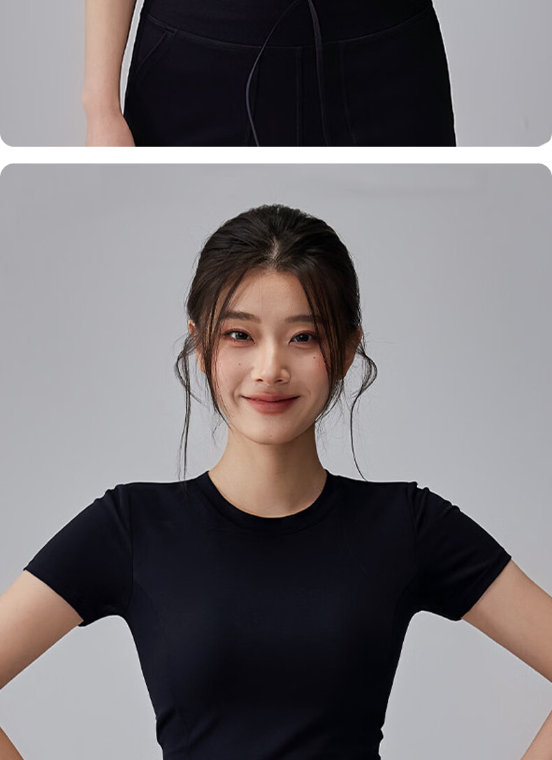 Xueqiman Padded Short Sleeve Yoga Top for Women 2026 New Premium Pilates Training Running Sports Fitness T-Shirt 11