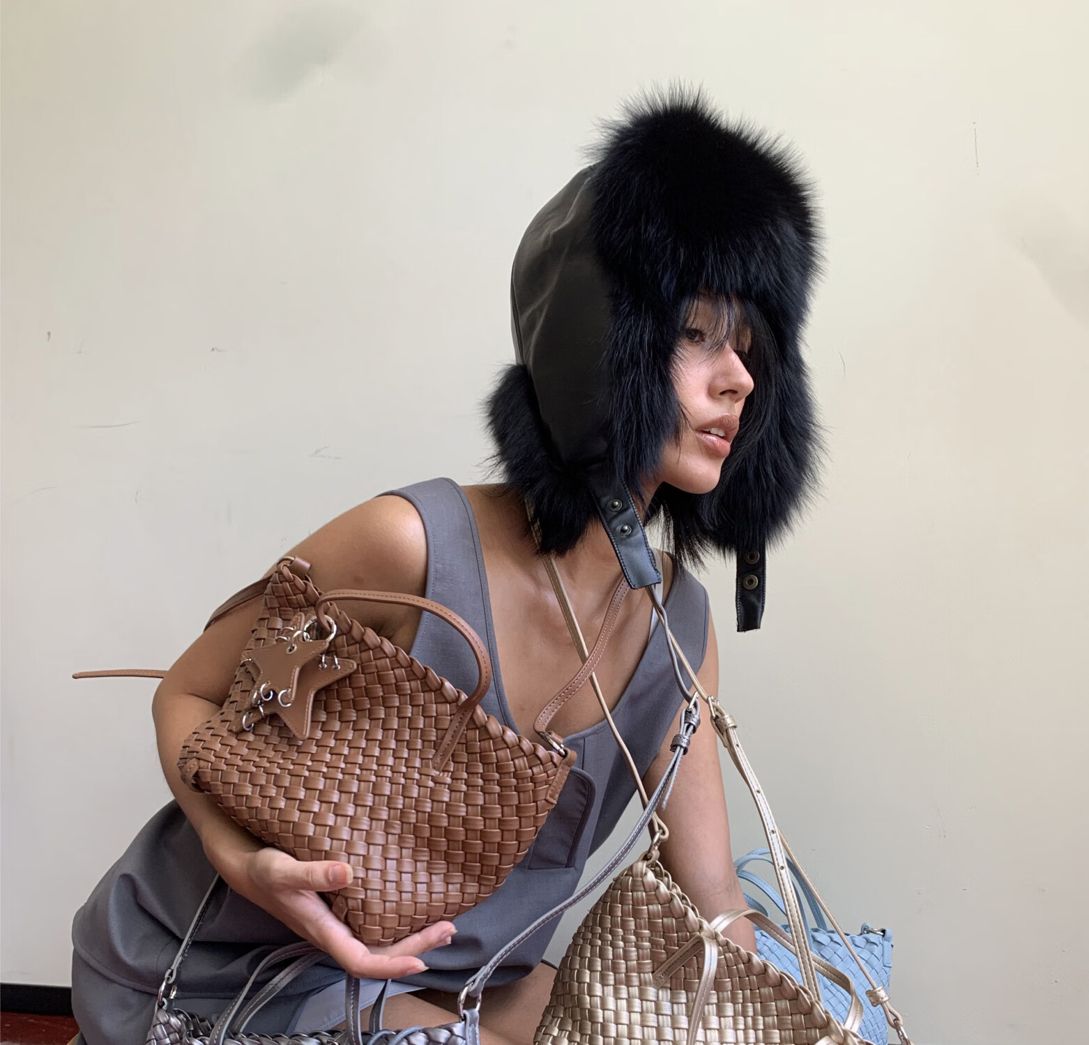 ECODAY Original Design Horizontal Woven Bag Vegetable Basket Luxury Lightweight Shoulder Crossbody Handbag Birthday Gift for Best Friend 1