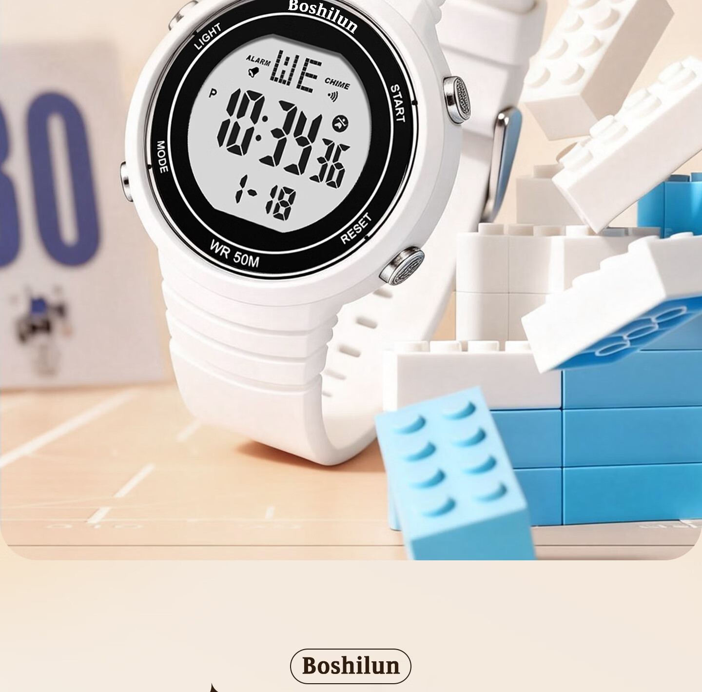 Bausch & Lomb Student Electronic Watch for Girls, High School and Middle School, Alarm Clock, Sports Watch, Multifunctional, Luminous, Waterproof, 2026 New Model 8