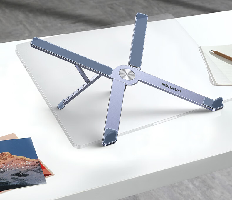 Ugreen Laptop Stand Aluminum Alloy Portable Foldable Elevated Cooling Vertical Holder Compatible with Apple MacBook Huawei Lenovo Legion Xiaoxin 8