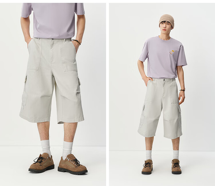Semir Men's Casual Summer Cotton Cargo Style Seven-Point Shorts 2026 Loose Wide-Leg Pants Versatile 109326125104 5