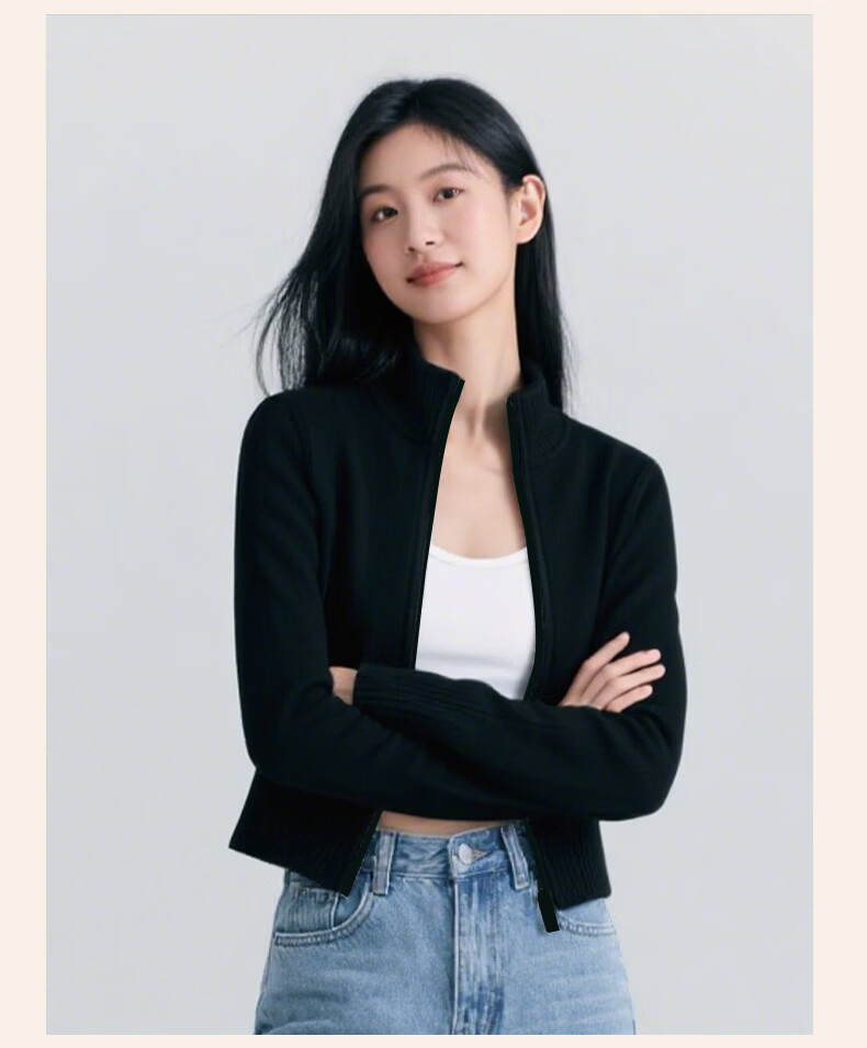 Baleno Stand Collar Cardigan Sweatshirt Women's Jacket 2026 Spring Autumn New Loose Versatile Zip-up Lightweight Top 16