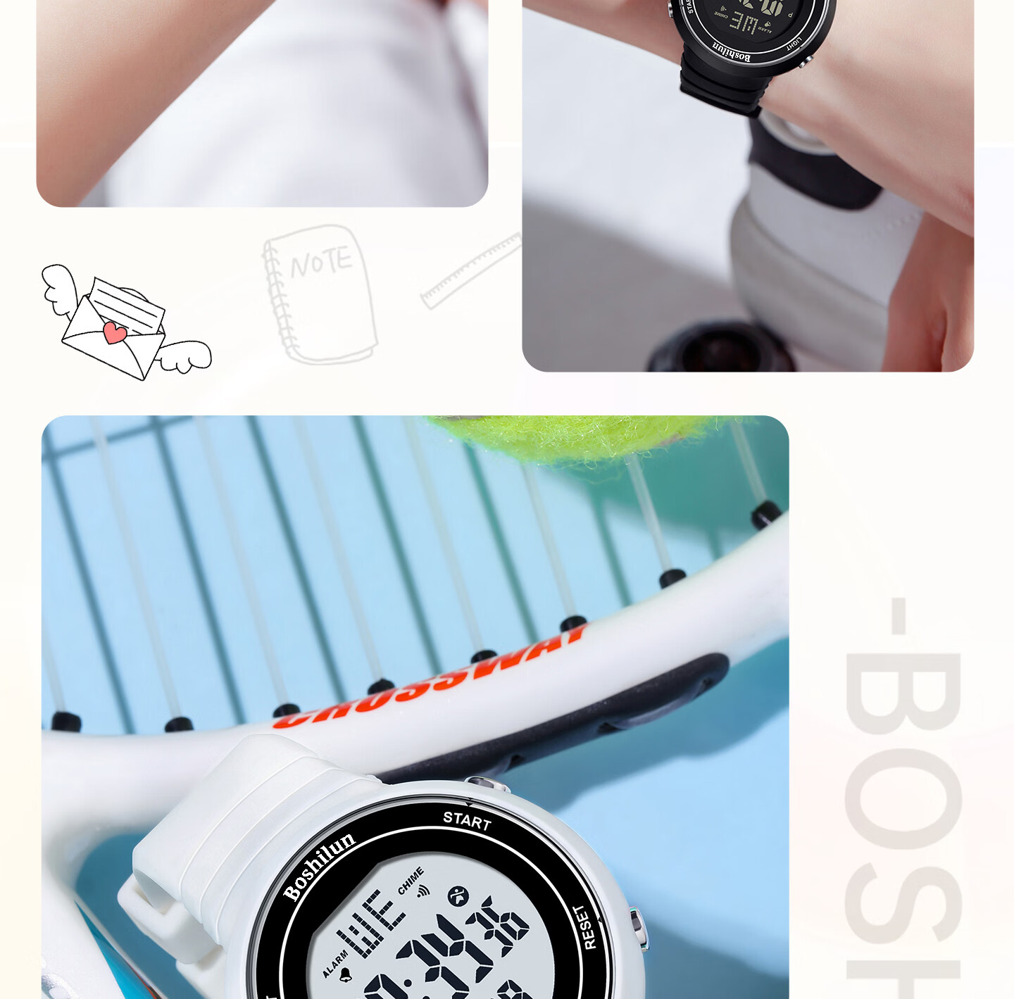 Bausch & Lomb Student Electronic Watch for Girls, High School and Middle School, Alarm Clock, Sports Watch, Multifunctional, Luminous, Waterproof, 2026 New Model 10