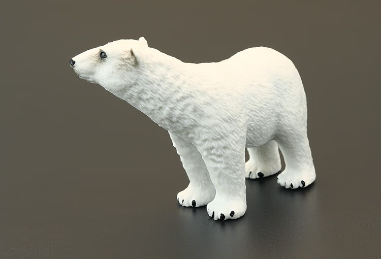 实心儿童仿真动物玩具模型 北极熊 白熊极地动物食肉认知礼物摆件