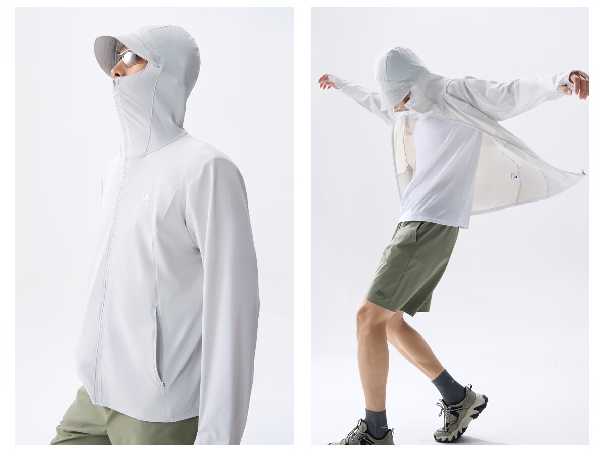 Camel Iceberg Sun Protection Jacket Cycling Edition Spring Summer New UPF200+ UV Protection Fishing Shirt M16BA30015 30