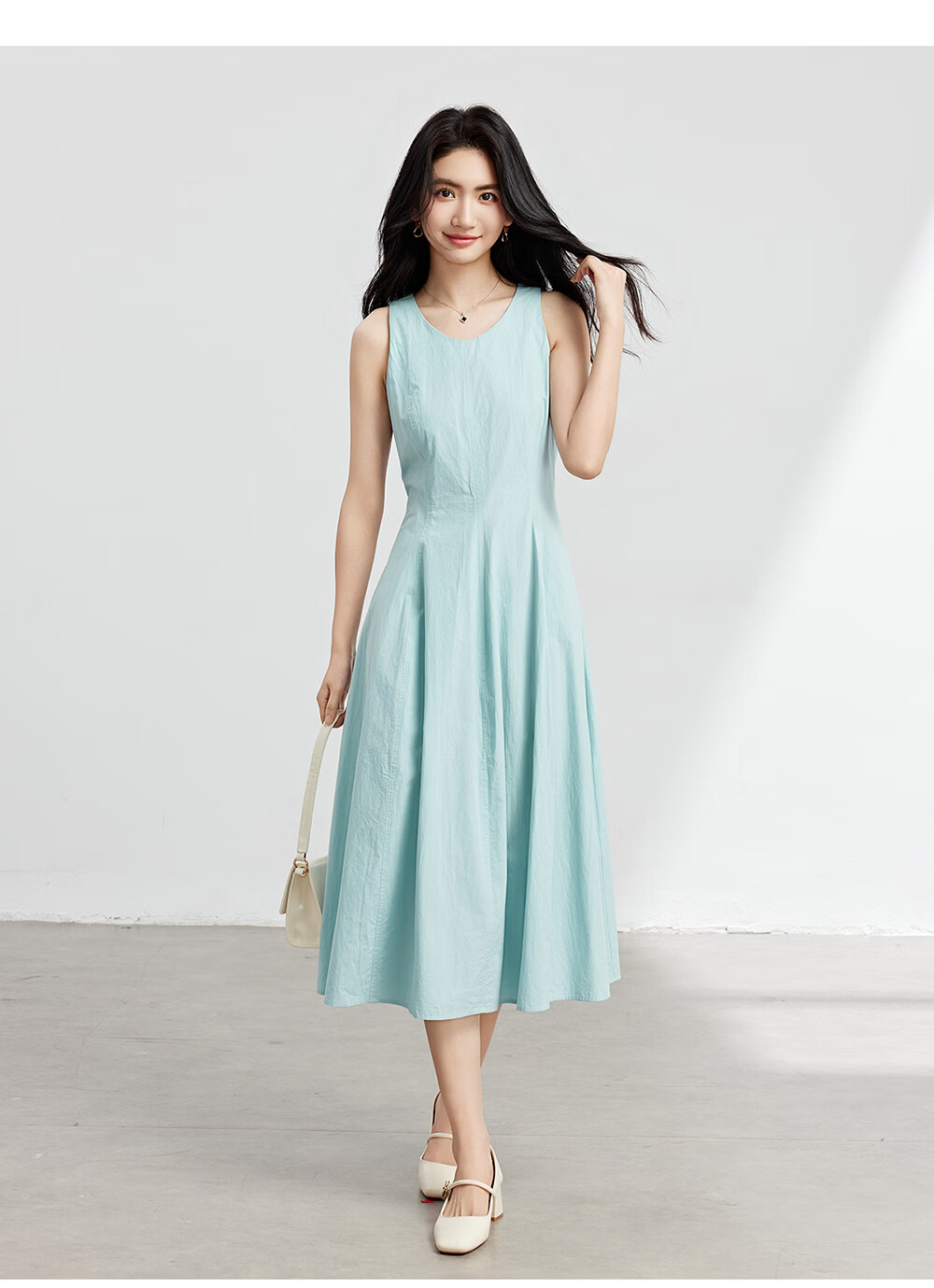 Miss Bird Women's High-End Summer Sleeveless Waist Slimming Office Fitted Tank Dress 13