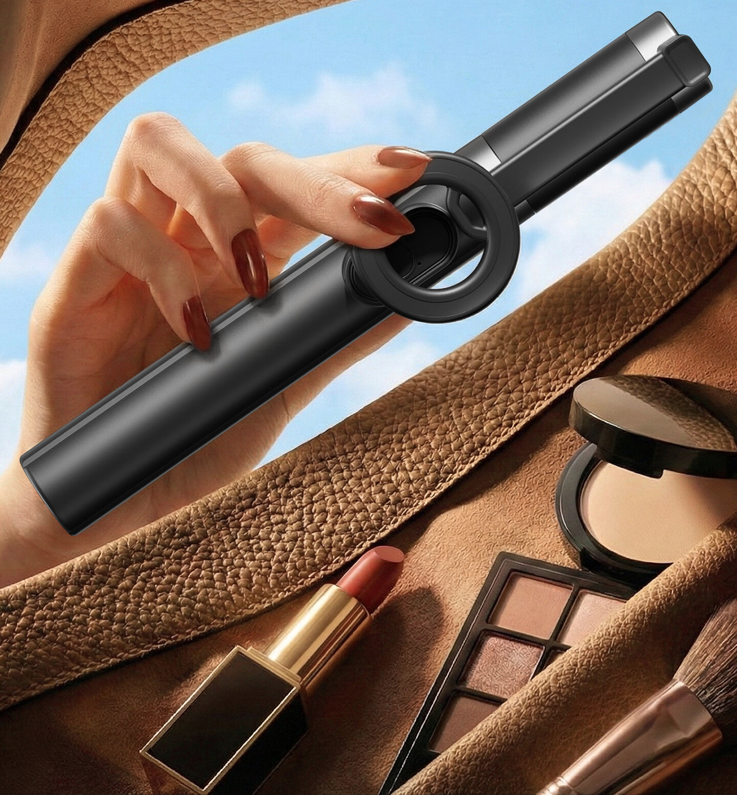 Philips Magnetic Phone Selfie Stick Portable Travel Selfie Tool Outdoor Vlog Live Streaming Photography Universal Accessory MagSafe Magnetic Rotating Anti-Shake Tripod 5319 25