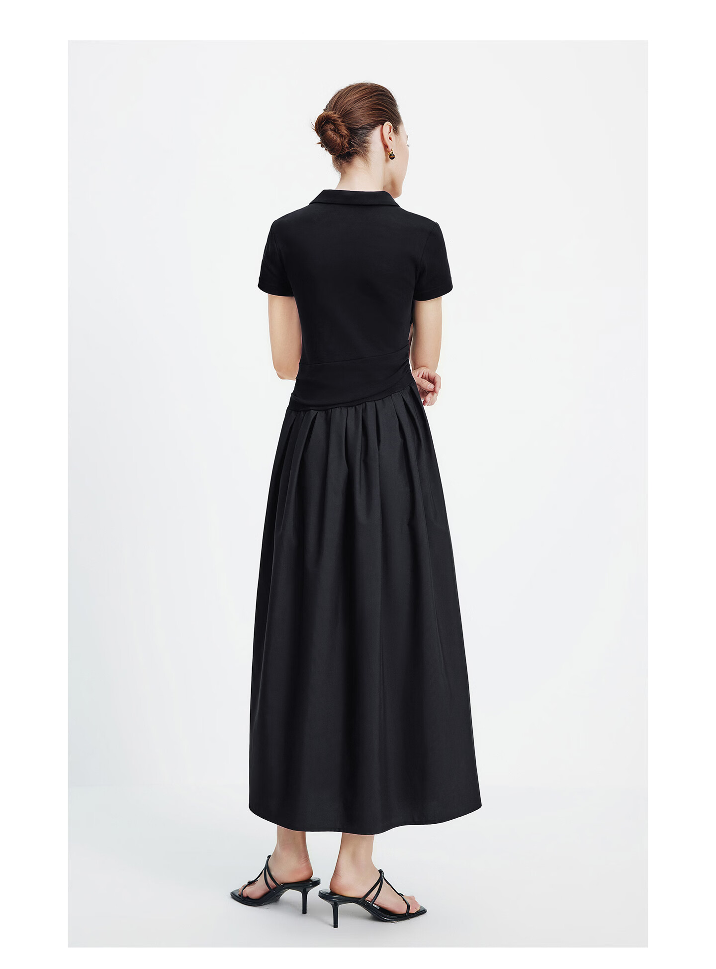 Navigare Italian Small Sailboat Short Sleeve Polo Collar Dress 2026 New Waist Pleated Flared Long Dress 2322876508 18