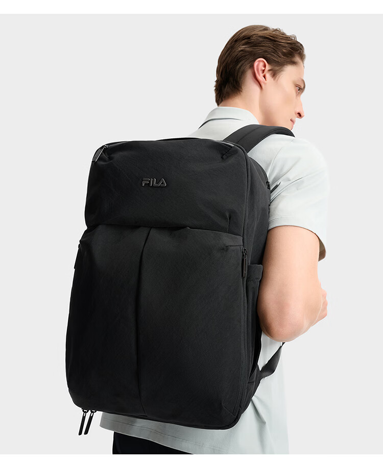 FILA Official Men's Backpack 2026 Summer Casual School Bag Dual-Shoulder Business Commuter Laptop Bag 4