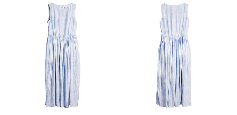 Olrain Oureier Sleeveless Waist-Drawn Gradient Mid-Length Dress for Women Summer Elegant Light Yellow M 7