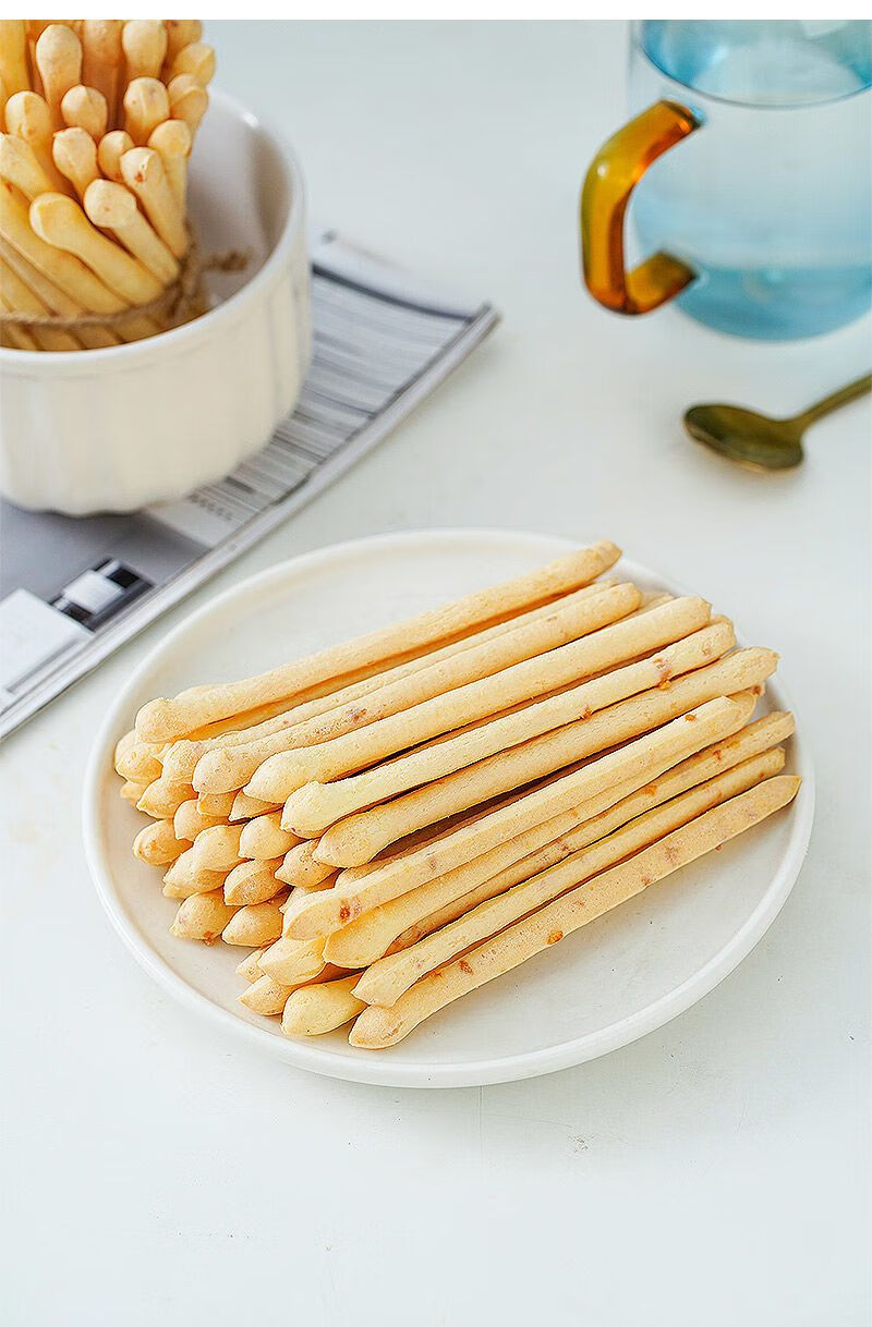 无糖精咸香芝士脆条奶酥条糕点心 中老年人营养早餐代餐饼干 适合糖尿