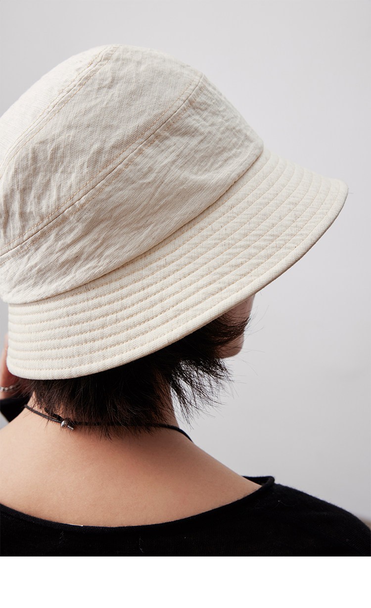 Lagur Cooling Linen "Nature's Essence" Sun Protection Fisherman Hat Small Brim Versatile Summer Sunshade New Style Off-White 13